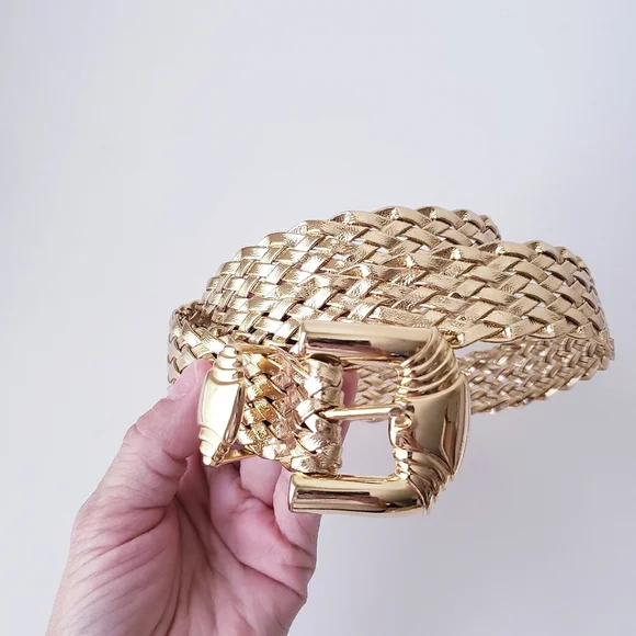 Vintage | Accessories | Vintage Gold Woven Braided Belt  display picture 1